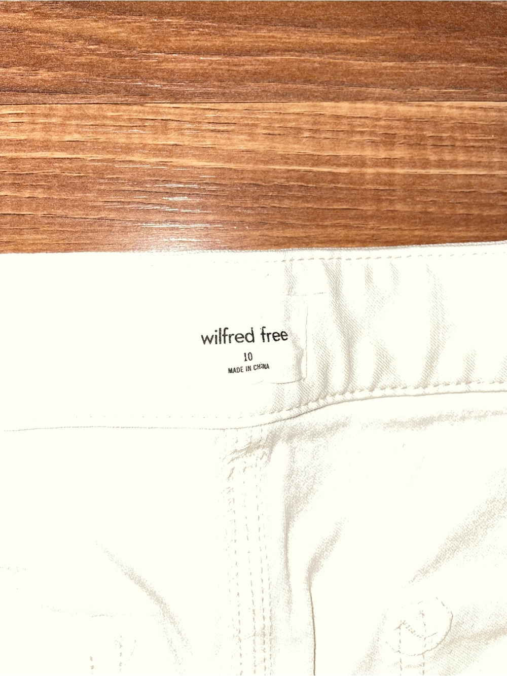 Wilfred Free Ascendant Pant Women’s Size 10 Cream Carpenter Utility Wide Leg - Picture 3 of 5
